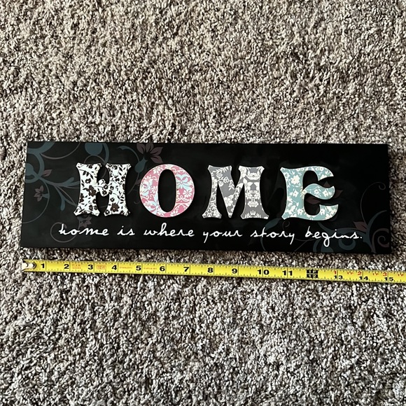 Home Is Where Your Story Begins Wood Sign Black - Picture 2 of 4